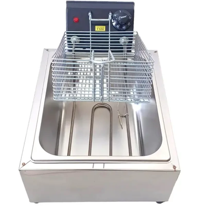 Fritadeira elétrica 6 litros profissional inox.