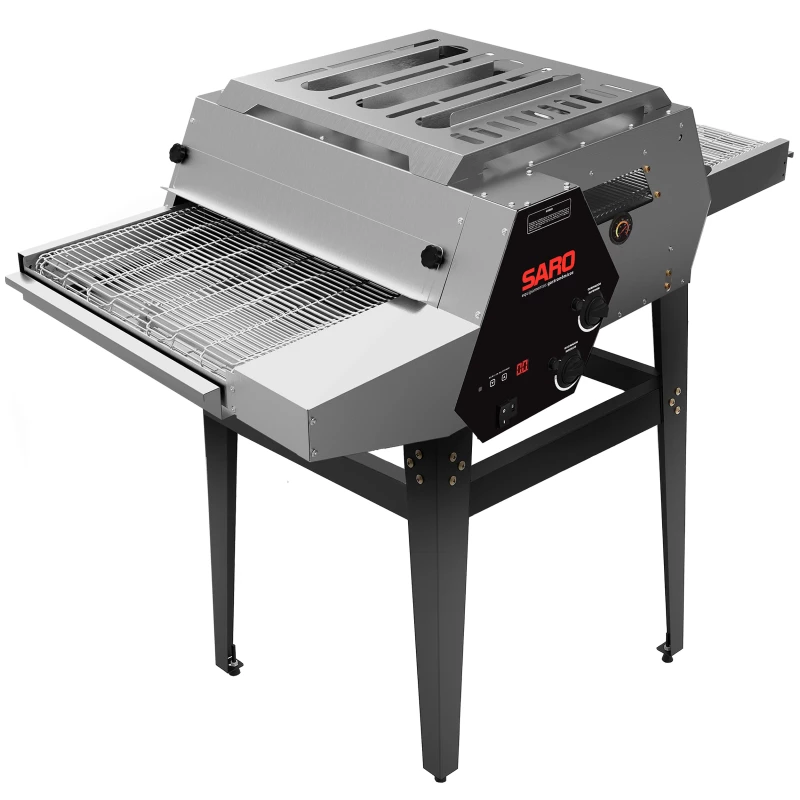 Assador em esteira para pizzas de 50cm a gás GLP.