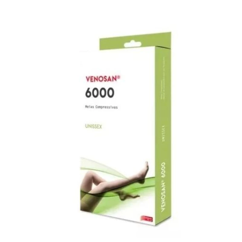 MEIA DE COMPRESSÃO 3/4, Pé Aberto - 6000 Venosan