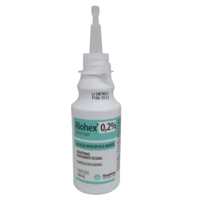CLOREXIDINA AQUOSA 0,2% RIOHEX 1LT e 100ML - RIOQUIMICA