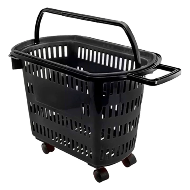 Cesta de Compras 2 em 1 S-1200 - 30 L - Alças e Rodinhas.