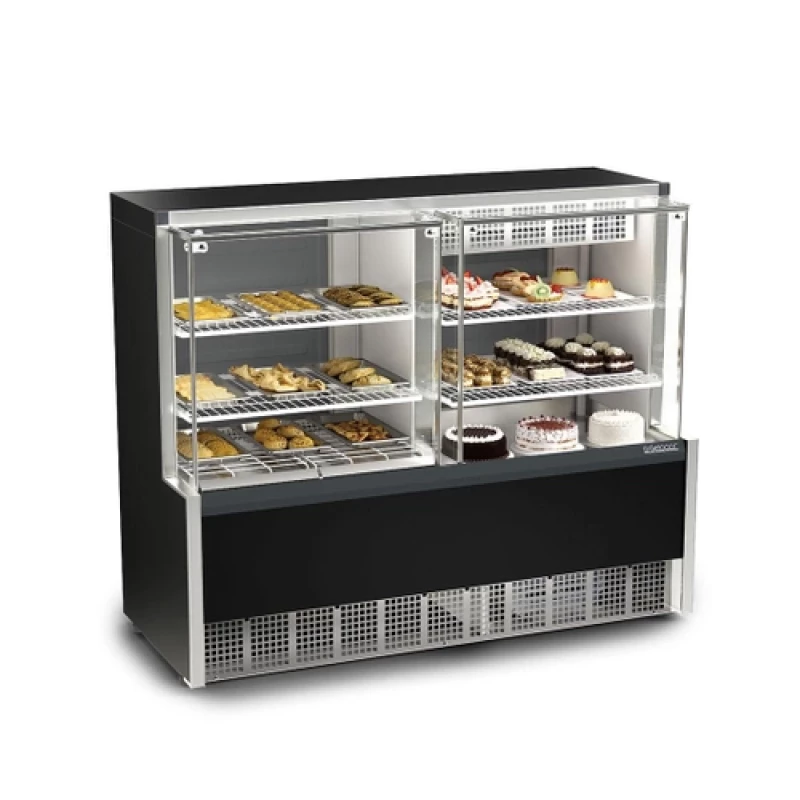 Balcão Vitrine Expositor Quente e Frio / Estufa e Refrigerado Gelopar. meqa 1,40m 127v.