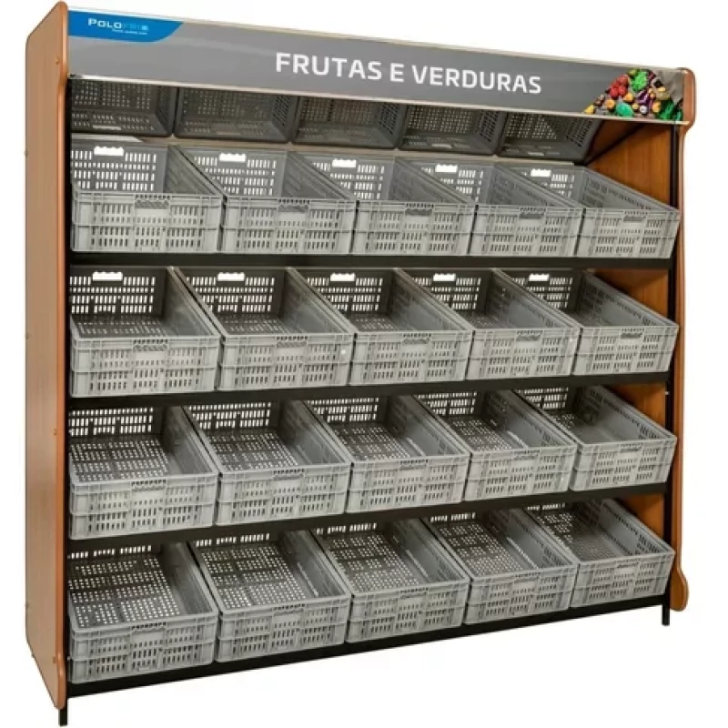 Vasca Hortifruti Espelhada Lateral 1,30m 09 Caixas Polo Frio.