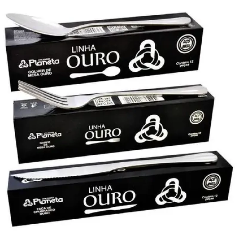 Talheres Inox Linha Ouro Restaurante Bar Buffet.