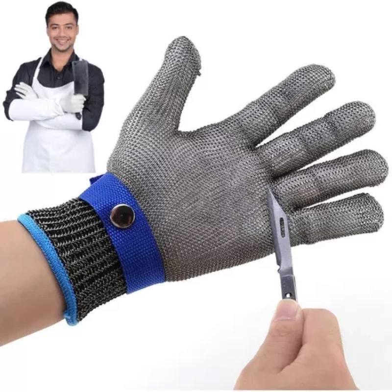 Luva De Segurança Malha Aço Inox Açougue Anti-corte.