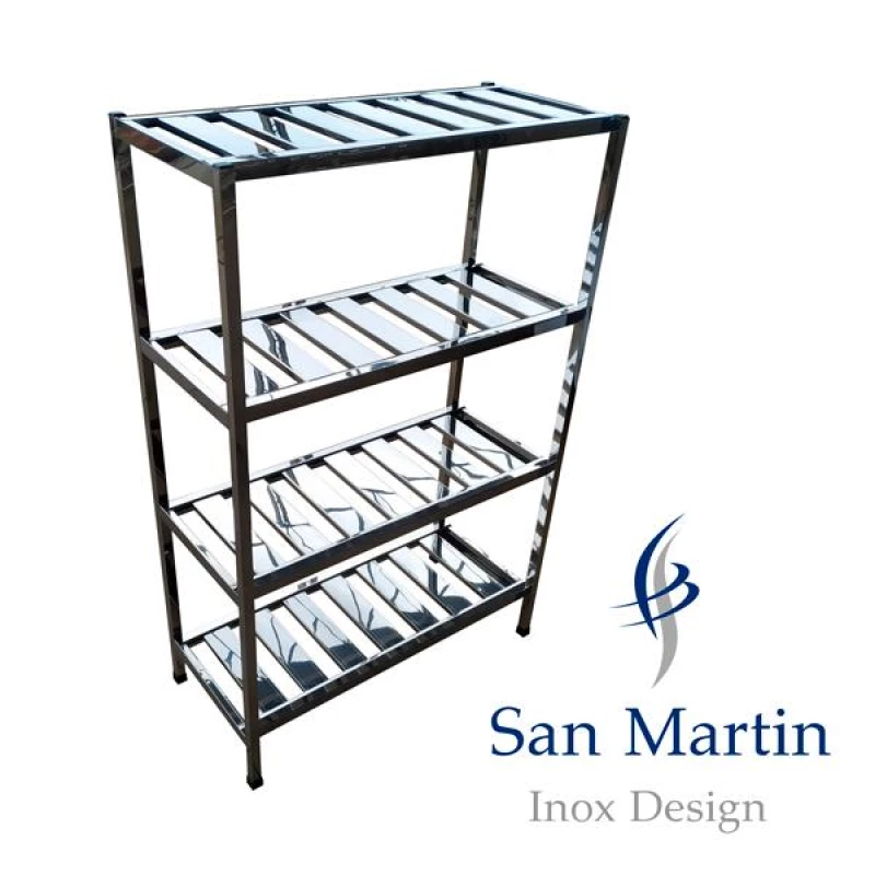 PRATELEIRA INOX GRADEADA - SAN MARTIN.