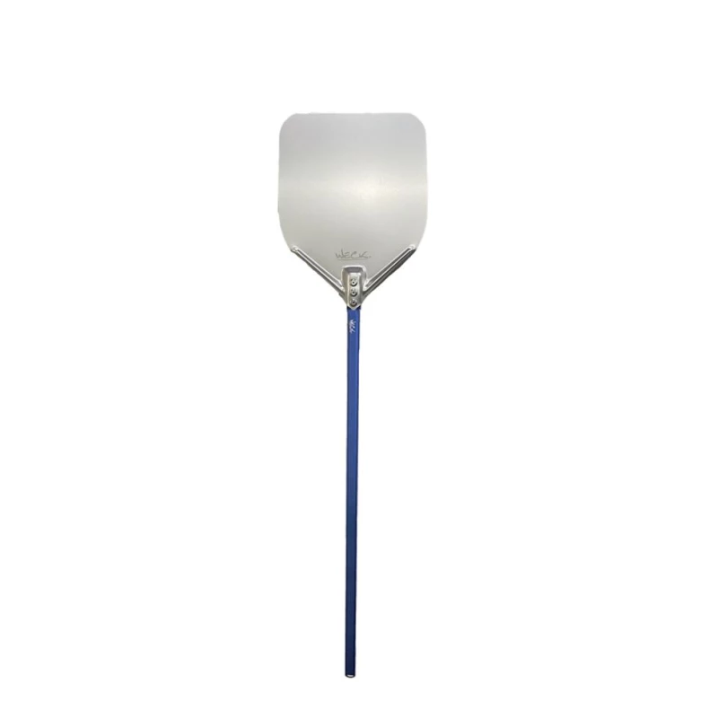 Pá para Enfornar Pizza Alumínio 30,5×35,5 c/Cabo em Alumínio Azul 120cm.