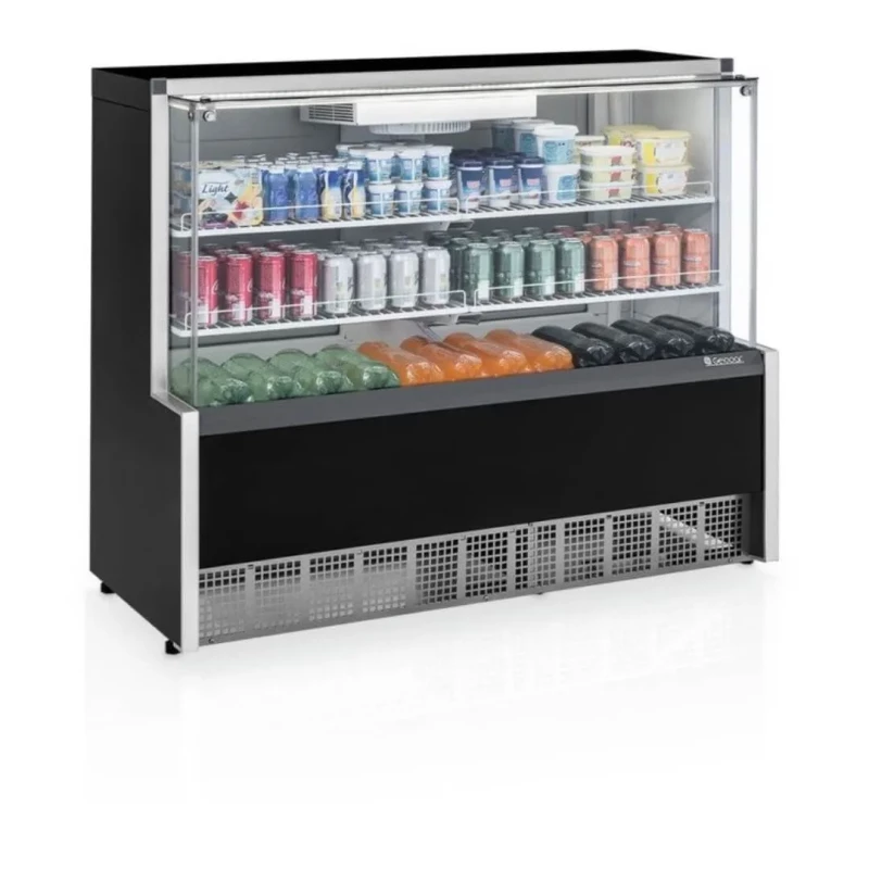 Vitrine Refrigerada Ar Forçado 1,40m Linha Aurora GELOPAR GPFA-140R.