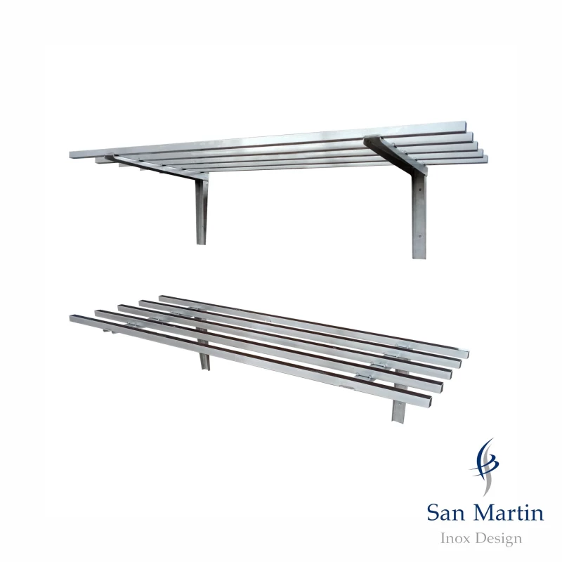 Prateleira Inox Suspensa Gradeada.