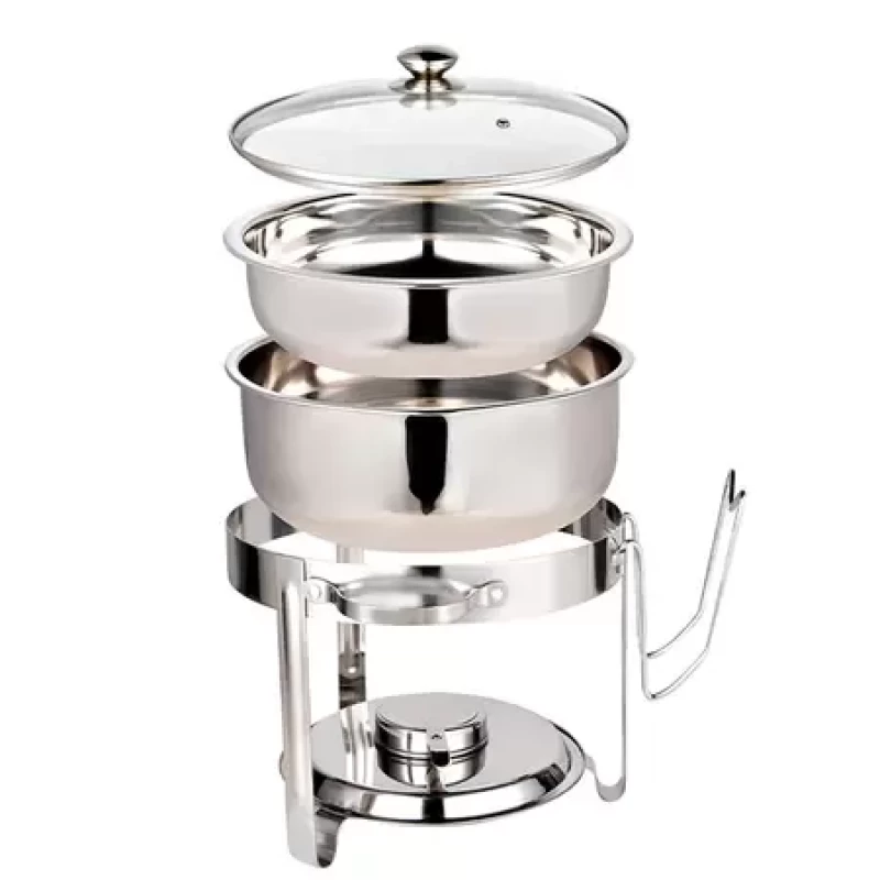 Rechaud Redondo 8 Litros Aço Inox.
