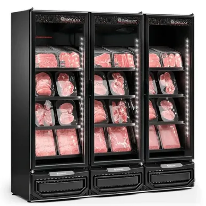 Refrigerador/Expositor Vertical Conveniência Cerveja E Carnes GCBC-1450 LB PR All Black c/ Led.
