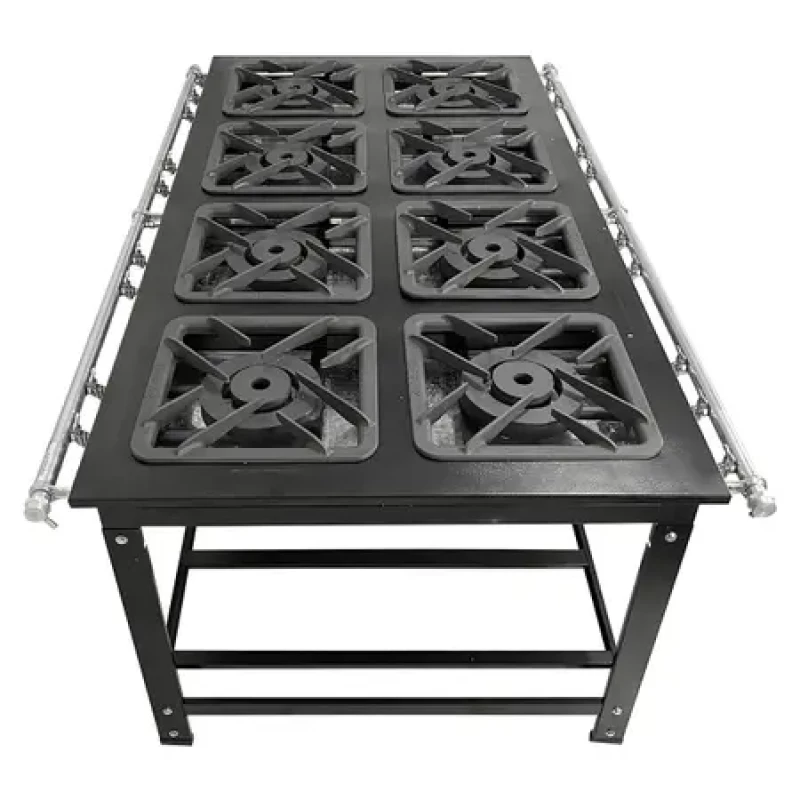 Fogão Industrial 8 Bocas 40X40 Cm De Centro Baixa Pressão Linha Diamond - Cefaz.