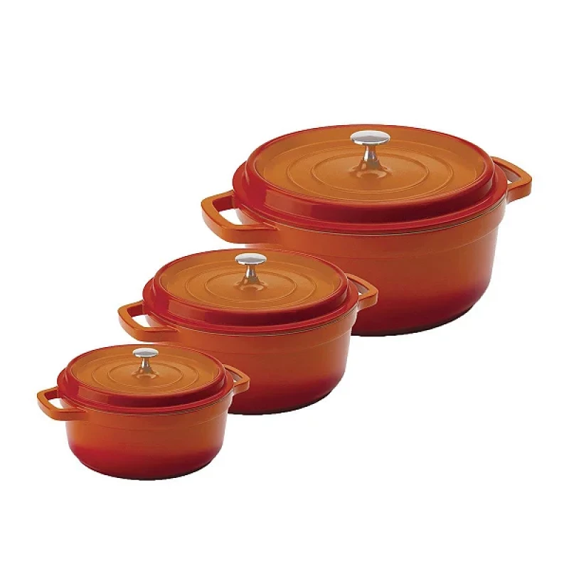  Caçarola Hercules Revestimento Ceramico Indução Laranja.