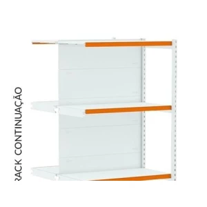 Gondola Rack Modulo Continuação 1,96 x 92 x 60 C/ 4 Bandejas Amapá.