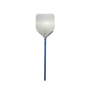 Pá para Enfornar Pizza Alumínio 30,5×35,5 c/Cabo em Alumínio Azul 120cm.