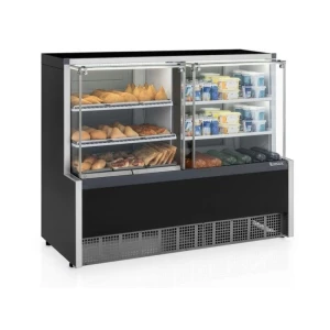 VITRINE REFRIGERADA GQRA-140R PF QUENTE E FRIO 2 PLACAS.