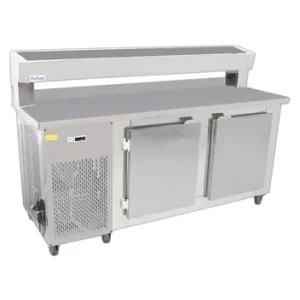 Balcão Refrigerado Condiementadora 190 Cm Total Inox Frilux.