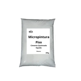 kit Micropintura Piso Cimento Queimado Líquido Piso Branco 20kg 