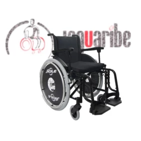 Foto CADEIRA DE RODAS AGILE  PRETA 44 CM 120KG - JAGUARIBE