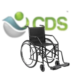 Foto CADEIRA DE RODAS MOD. CDS 102 PNEU INF. RAIADA PRETA 85KG - CDS