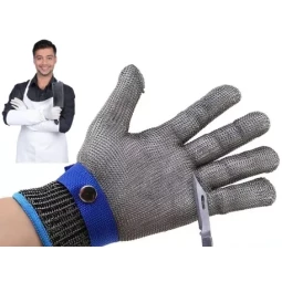 Foto Luva De Segurança Malha Aço Inox Açougue Anti-corte
