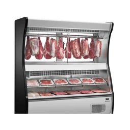 Foto Balcão Frigorífico de Açougue Triplex GEVD-210 PR Preto Gelopar Iluminação em LED 2.10m Tendal Duplo