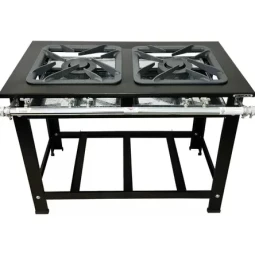 Foto Fogão Industrial 2 Bocas Queimadores Duplos 40X40 Baixa Pressão Gold Cefaz