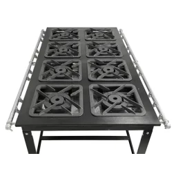 Foto Fogão Industrial 8 Bocas 40X40 Cm De Centro Baixa Pressão Linha Diamond - Cefaz