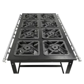 Foto Fogão Industrial 8 Bocas 40X40 Cm De Centro Baixa Pressão Linha Diamond - Cefaz