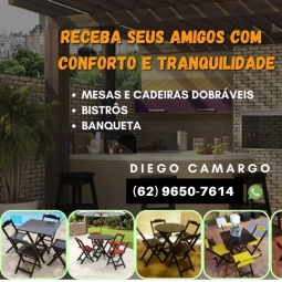 Foto Mesas, Cadeiras, Bistrôs, Banquetas dobráveis de Madeira