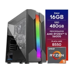 Foto CPU RYZEN 5 5600G+16GB M.RAM+SSD480GB+WIN10+OFFICE+ANTIVIRUS