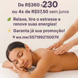 Foto ???? Promoção Massagem Relaxante – 4 sessões por R$230