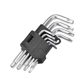 Foto JOGO DE CHAVE TORX AÇO CROMO 9 PEÇAS VANADIO CR-V