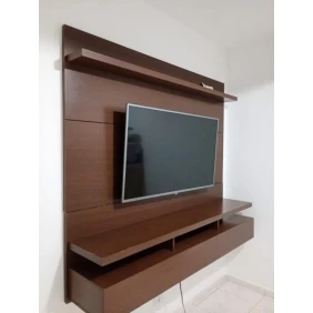 Foto Lindo painel rack de móveis planejados 