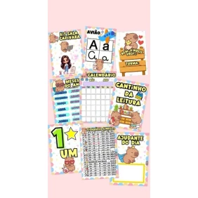 Foto Arquivo digital kit para sala de aula capivara