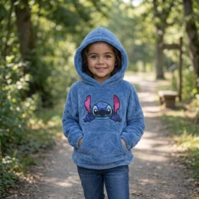 Foto Moletom Infantil Peluciado Premium com Capuz e Bolso Canguru – Quentinho para Inverno