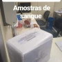 Legenda: Entrega de material biológico .