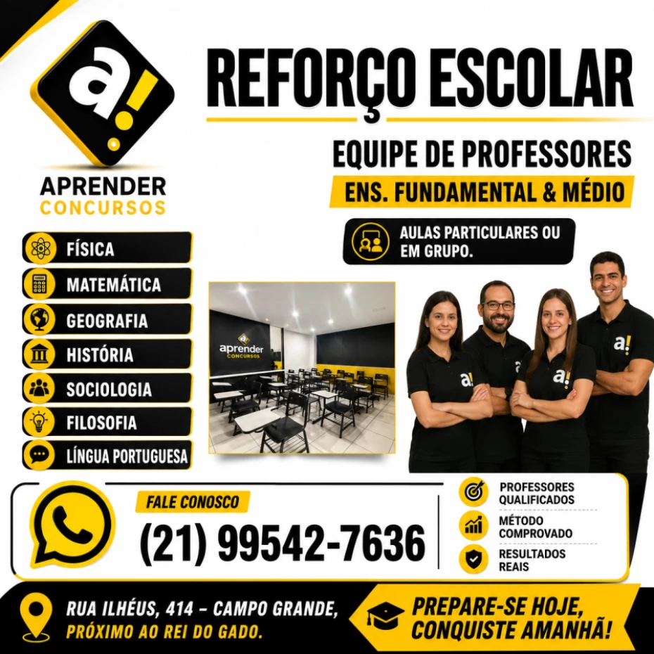 Foto 4:  — Aprender Concursos  -   Reforço Escolar 