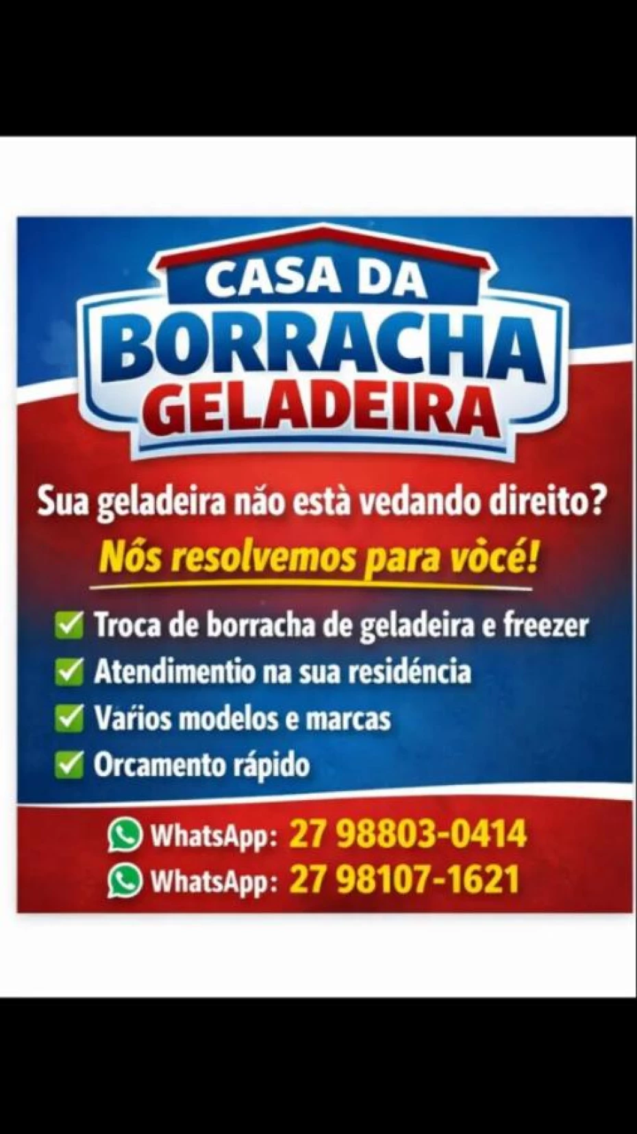 Foto 3:  — SB Produtos e Soluções em Borracha Geladeira