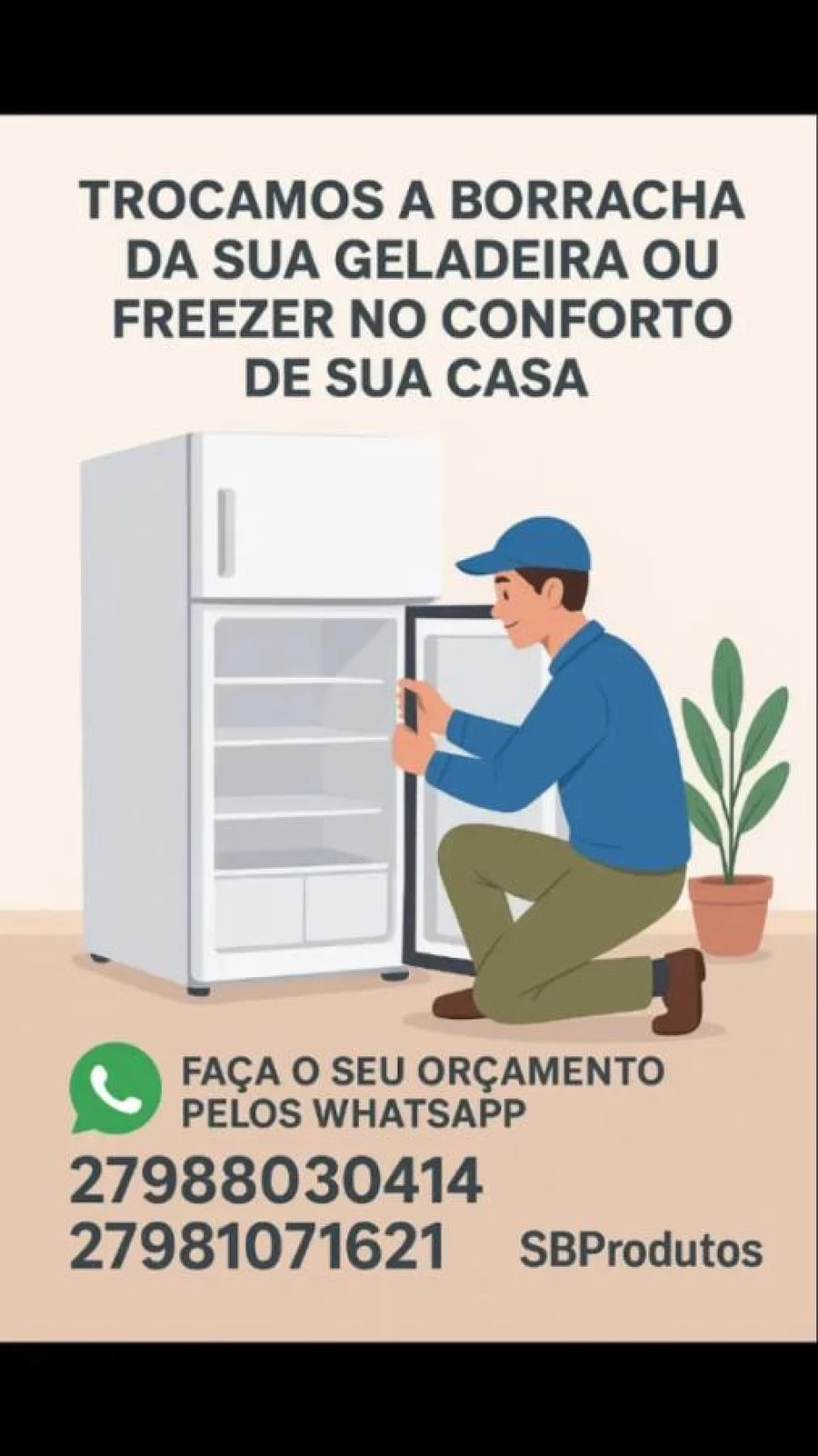 Foto 1:  — SB Produtos e Soluções em Borracha Geladeira