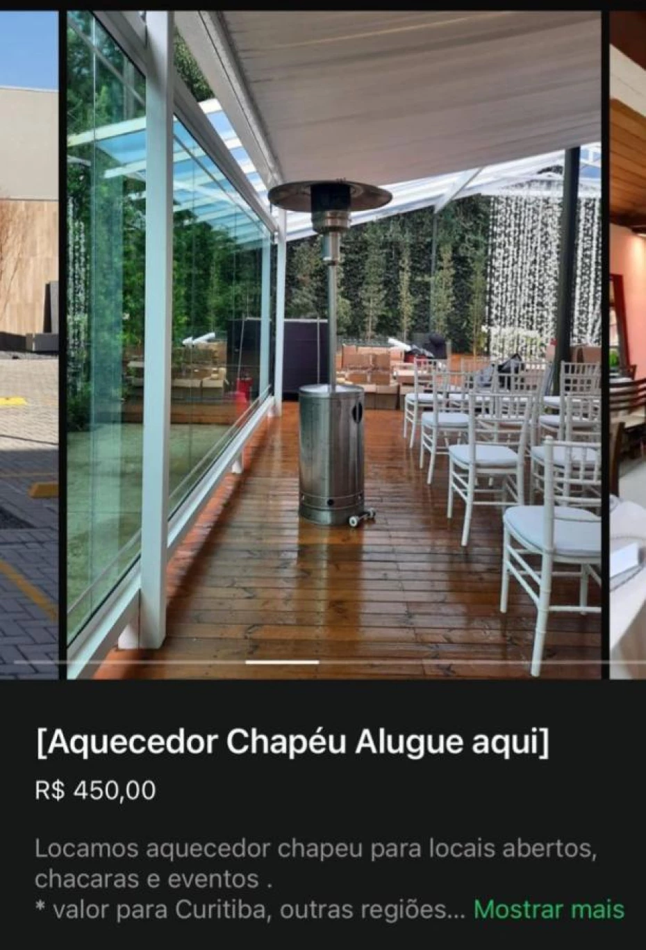 Foto 7:  —  #Aquecedor externo/ Ar portátil para eventos em Curitiba 