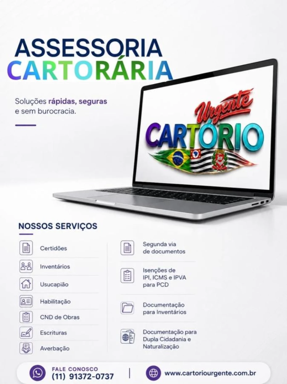 Foto 2:  — Cartório Urgente Assessoria em Documentação e Regularização