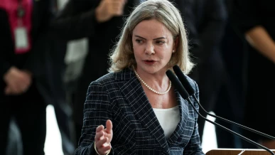 Foto: Derrite como relator do PL Antifacção contamina debate, diz Gleisi   