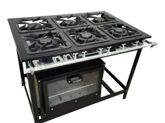 FOGÃO 6 BOCAS CEFAZ COM FORNO LINHA GOLD BAIXA PRESSÃO CFZG-135