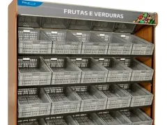 Vasca Hortifruti Espelhada Lateral 1,30m 09 Caixas Polo Frio.