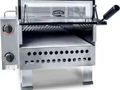 Forno Pizza Industrial à Gás 43x43 de Mesa em Aço Inox Com Infravermelho e Pedra Refratária.