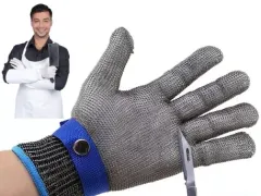 Luva De Segurança Malha Aço Inox Açougue Anti-corte.