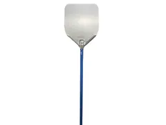 Pá para Enfornar Pizza Alumínio 30,5×35,5 c/Cabo em Alumínio Azul 120cm.