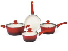 Jogo de Panelas Ceramic Class Vermelho 4 Peças 4,5mm Class Home 1222