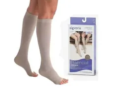 MEIA SIGVARIS 30-40 mmHg 3/4 ALGODÃO SUPER